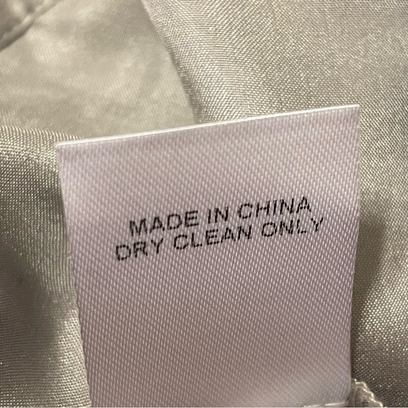 THE SEI Wide Leg Silk Trousers in Platinum - Picture 13 of 14